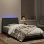 Estructura cama con luces LED terciopelo gris claro 100x200 cm de vidaXL, Camas y somieres - Ref: Foro24-3213763, Precio: 143...