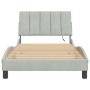 Estructura cama con luces LED terciopelo gris claro 100x200 cm de vidaXL, Camas y somieres - Ref: Foro24-3213763, Precio: 146...