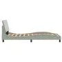 Estructura cama con luces LED terciopelo gris claro 100x200 cm de vidaXL, Camas y somieres - Ref: Foro24-3213763, Precio: 143...