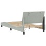 Estructura cama con luces LED terciopelo gris claro 100x200 cm de vidaXL, Camas y somieres - Ref: Foro24-3213763, Precio: 146...