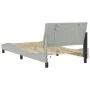 Estructura cama con luces LED terciopelo gris claro 100x200 cm de vidaXL, Camas y somieres - Ref: Foro24-3213763, Precio: 143...