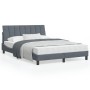 Estructura de cama luces LED terciopelo gris oscuro 140x200 cm de vidaXL, Camas y somieres - Ref: Foro24-3213782, Precio: 197...