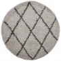 Alfombra de pelo largo moderna beige y antracita Ø 100 cm de vidaXL, Alfombras - Ref: Foro24-375398, Precio: 23,87 €, Descuen...
