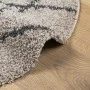 Alfombra de pelo largo moderna beige y antracita Ø 100 cm de vidaXL, Alfombras - Ref: Foro24-375398, Precio: 23,87 €, Descuen...