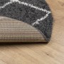 Alfombra de pelo largo moderna negro y crema Ø 160 cm de vidaXL, Alfombras - Ref: Foro24-375422, Precio: 46,21 €, Descuento: %