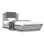 Estructura de cama cabecero luces LED gris Sonoma 90x190 cm de vidaXL, Camas y somieres - Ref: Foro24-3210064, Precio: 167,65...