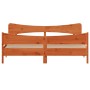Estructura cama con cabecero madera pino marrón cera 180x200 cm de vidaXL, Camas y somieres - Ref: Foro24-3216374, Precio: 26...