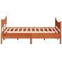 Estructura cama con cabecero madera pino marrón cera 180x200 cm de vidaXL, Camas y somieres - Ref: Foro24-3216374, Precio: 26...