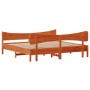 Estructura cama con cabecero madera pino marrón cera 180x200 cm de vidaXL, Camas y somieres - Ref: Foro24-3216374, Precio: 26...