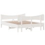 Estructura de cama con cabecero madera pino blanco 160x200 cm de vidaXL, Camas y somieres - Ref: Foro24-3216376, Precio: 249,...
