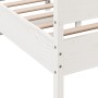 Estructura de cama con cabecero madera pino blanco 160x200 cm de vidaXL, Camas y somieres - Ref: Foro24-3216376, Precio: 249,...