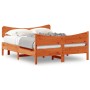 Estructura cama con cabecero madera pino marrón cera 140x190 cm de vidaXL, Camas y somieres - Ref: Foro24-3216395, Precio: 21...