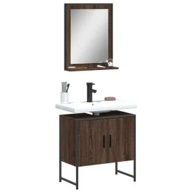 Set de muebles de baño 2 pzas madera de ingeniería marrón roble de vidaXL, Muebles de baño - Ref: Foro24-3214338, Precio: 78,...