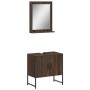 Set de muebles de baño 2 pzas madera de ingeniería marrón roble de vidaXL, Muebles de baño - Ref: Foro24-3214338, Precio: 79,...