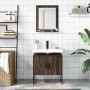 Set de muebles de baño 2 pzas madera de ingeniería marrón roble de vidaXL, Muebles de baño - Ref: Foro24-3214338, Precio: 79,...