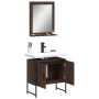 Set de muebles de baño 2 pzas madera de ingeniería marrón roble de vidaXL, Muebles de baño - Ref: Foro24-3214338, Precio: 79,...