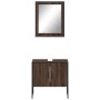 Set de muebles de baño 2 pzas madera de ingeniería marrón roble de vidaXL, Muebles de baño - Ref: Foro24-3214338, Precio: 79,...