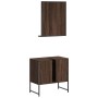 Set de muebles de baño 2 pzas madera de ingeniería marrón roble de vidaXL, Muebles de baño - Ref: Foro24-3214338, Precio: 79,...