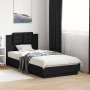 Estructura cama con cabecero madera ingeniería negra 75x190 cm de vidaXL, Camas y somieres - Ref: Foro24-3209976, Precio: 139...