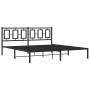 Estructura de cama con cabecero metal negro 183x213 cm de vidaXL, Camas y somieres - Ref: Foro24-374246, Precio: 126,65 €, De...