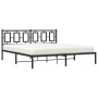Estructura de cama con cabecero metal negro 183x213 cm de vidaXL, Camas y somieres - Ref: Foro24-374246, Precio: 126,65 €, De...