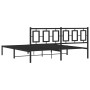 Estructura de cama con cabecero metal negro 183x213 cm de vidaXL, Camas y somieres - Ref: Foro24-374246, Precio: 126,65 €, De...