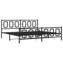 Estructura de cama cabecero y estribo metal negro 193x203 cm de vidaXL, Camas y somieres - Ref: Foro24-374265, Precio: 156,86...