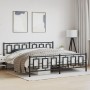 Estructura de cama cabecero y estribo metal negro 193x203 cm de vidaXL, Camas y somieres - Ref: Foro24-374265, Precio: 156,86...