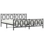 Estructura de cama cabecero y estribo metal negro 193x203 cm de vidaXL, Camas y somieres - Ref: Foro24-374265, Precio: 156,86...