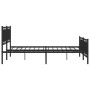 Estructura de cama cabecero y estribo metal negro 193x203 cm de vidaXL, Camas y somieres - Ref: Foro24-374265, Precio: 156,86...