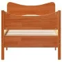 Bed frame with wax brown pine wood headboard 75x190 cm by vidaXL, Beds and slatted bases - Ref: Foro24-3216407, Price: 142,30...