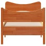 Estructura cama con cabecero madera pino marrón cera 75x190 cm de vidaXL, Camas y somieres - Ref: Foro24-3216407, Precio: 144...