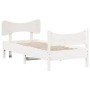 Estructura de cama con cabecero madera de pino blanco 100x200cm de vidaXL, Camas y somieres - Ref: Foro24-3216388, Precio: 16...
