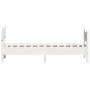 Estructura de cama con cabecero madera de pino blanco 100x200cm de vidaXL, Camas y somieres - Ref: Foro24-3216388, Precio: 16...