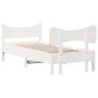 Estructura de cama con cabecero madera de pino blanco 100x200cm de vidaXL, Camas y somieres - Ref: Foro24-3216388, Precio: 16...