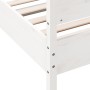 Estructura de cama con cabecero madera de pino blanco 100x200cm de vidaXL, Camas y somieres - Ref: Foro24-3216388, Precio: 16...