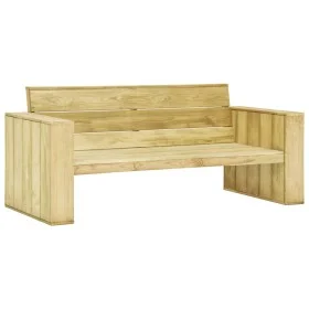 Banco de jardín madera de pino impregnada 179 cm de vidaXL, Bancos de jardín - Ref: Foro24-49037, Precio: 240,55 €, Descuento: %