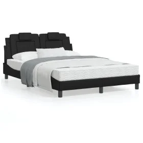 Bed frame with headboard black synthetic leather 120x200cm by vidaXL, Beds and slatted bases - Ref: Foro24-3208082, Price: 18...