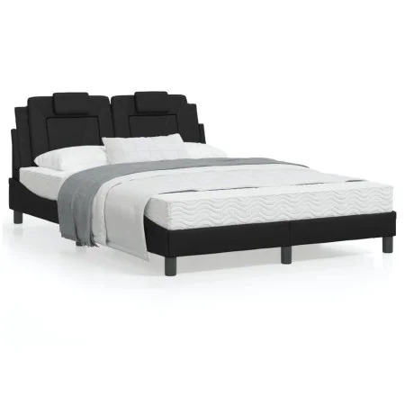 Estructura de cama con cabecero cuero sintético negro 120x200cm de vidaXL, Camas y somieres - Ref: Foro24-3208082, Precio: 18...