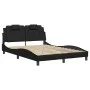 Estructura de cama con cabecero cuero sintético negro 120x200cm de vidaXL, Camas y somieres - Ref: Foro24-3208082, Precio: 18...