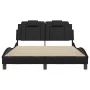 Estructura de cama con cabecero cuero sintético negro 120x200cm de vidaXL, Camas y somieres - Ref: Foro24-3208082, Precio: 18...