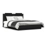 Estructura cama con cabecero madera ingeniería negro 120x190 cm de vidaXL, Camas y somieres - Ref: Foro24-3209962, Precio: 16...