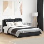 Estructura cama con cabecero madera ingeniería negro 120x190 cm de vidaXL, Camas y somieres - Ref: Foro24-3209962, Precio: 16...