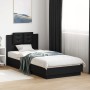 Estructura cama con cabecero madera ingeniería negro 100x200 cm de vidaXL, Camas y somieres - Ref: Foro24-3209934, Precio: 15...
