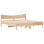 Estructura de cama con cabecero madera maciza pino 180x200 cm de vidaXL, Camas y somieres - Ref: Foro24-3216360, Precio: 178,...