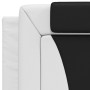 Estructura cama con LED cuero sintético blanco negro 90x200 cm de vidaXL, Camas y somieres - Ref: Foro24-3214000, Precio: 152...