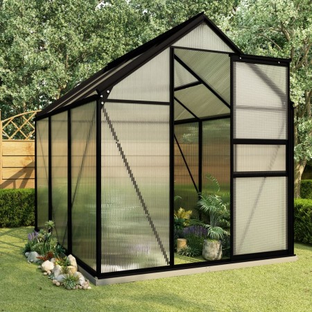 Invernadero con estructura base aluminio gris antracita 3,61 m² de vidaXL, Invernaderos - Ref: Foro24-48215, Precio: 375,05 €...