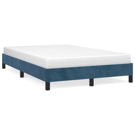 Estructura de cama terciopelo azul oscuro 120x190 cm de vidaXL, Camas y somieres - Ref: Foro24-379506, Precio: 100,45 €, Desc...