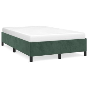 Estructura de cama terciopelo verde 120x190 cm de vidaXL, Camas y somieres - Ref: Foro24-379531, Precio: 93,90 €, Descuento: %