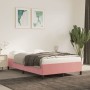 Estructura de cama terciopelo rosa 120x190 cm de vidaXL, Camas y somieres - Ref: Foro24-379533, Precio: 115,89 €, Descuento: %